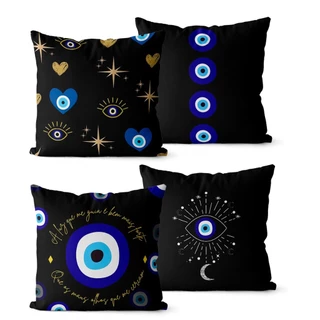 Kit 4 Capas Almofadas 45x45 - Olho Grego