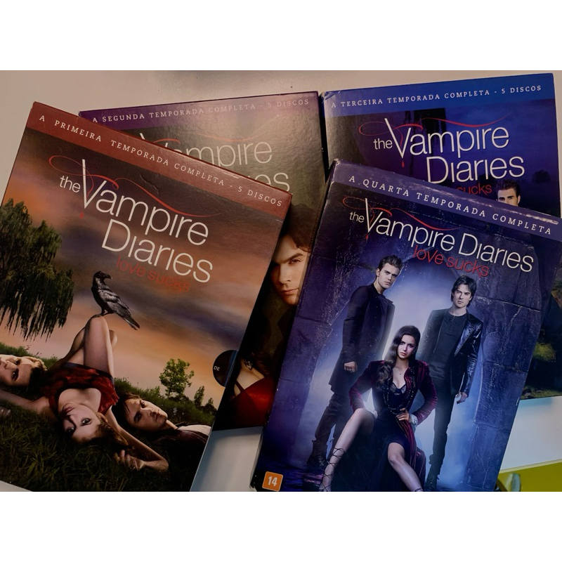Box 4 temporadas de DVD’s The Vampire Diaries - Diários de um Vampiro ...