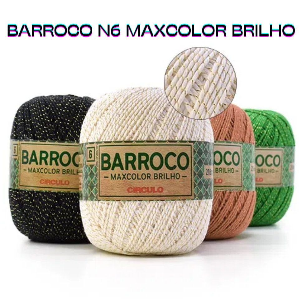 Barroco n6 Brilho Maxcolor 216m 200g Círculo - 01 Novelo