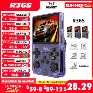 Console Portátil Retro R36S Open Source - Video Game Clássico com Jogos Retro para Entusiastas e Colecionadores