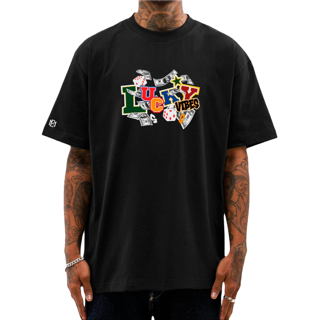 Camisa Larga Trap Streetwear Mafiaclub Lucky Vibes Algodão Premium
