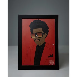 Quadro Moldura Poster Decorativo A4 21x30 The Weeknd Abel Tesfaye After Hours