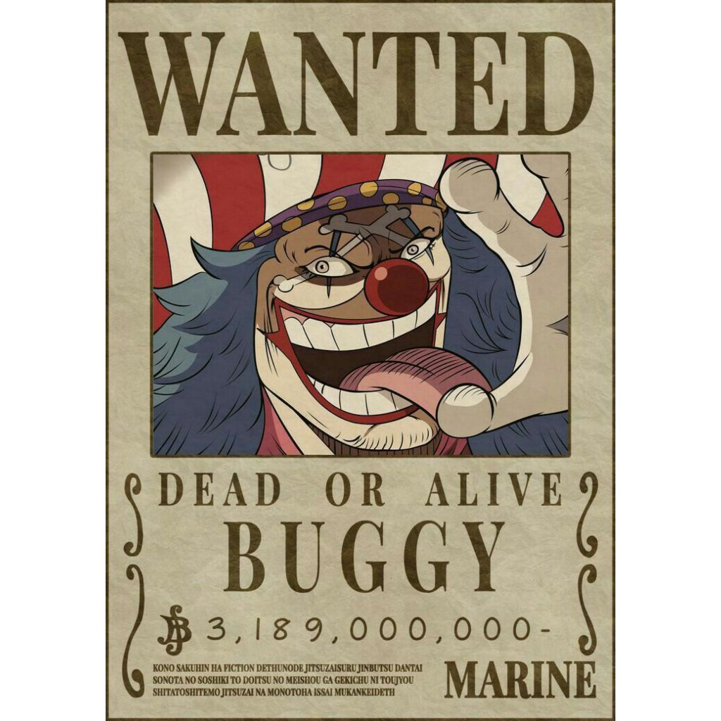 Placa Decorativa metal One Piece procurados Wanted Recompensa A4
