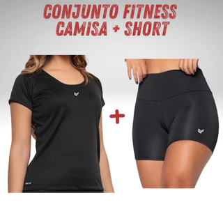Conjunto Academia Feminino Fitness CAMISA DRY FIT + SHORT LEGGING