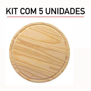 kit Tábua Redonda de Pizza Frios 5 UN 35cm