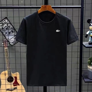 Camisetas masculina Logotipo Jacare Refletivo Premium 100% Algodão Malha 30.1 penteado Super moda unisex