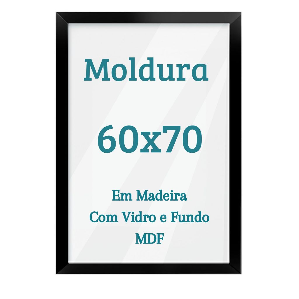 Quadro 60x70 Com Vidro Moldura Acabamento Fosco 70x60 | Shopee Brasil