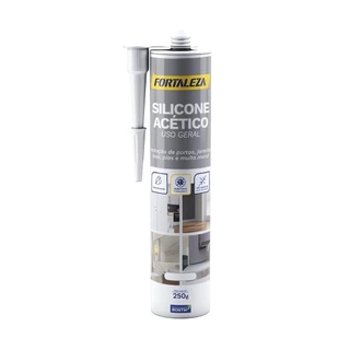 Silicone Acético Transparente Multiuso 250g - Fortaleza