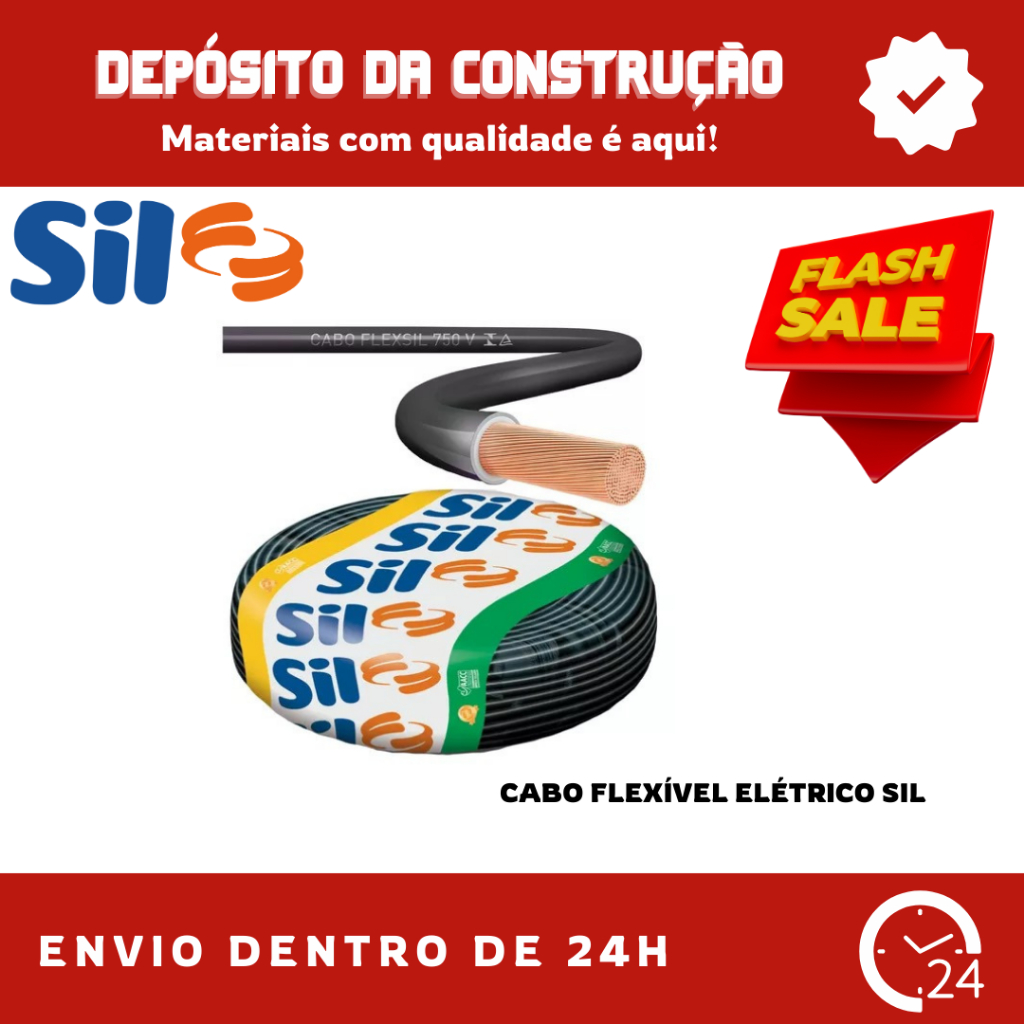 Cabo Flexivel elétrico Sil 2,5 MM