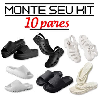 Kit 10 Pares Chinelo da Moda Sandália Macio Confortável MONTE SEU KIT REVENDA