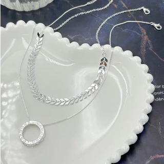 KIT 2 Choker Colar de Escama de Peixe + Colar Pandora a Prata 925