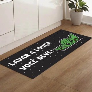 Tapete Passadeira para cozinha - Lavar a Louça Você Deve Yoda star wars
