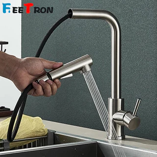 INOX Torneira Cozinha Gourmet Torneira Cozinha Bancada Misturadora Quente E Fria Guindaste Rotativo