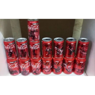 Coca cola edição Marvel 2024. Vários personagens.
