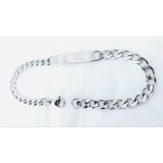 Pulseira unissex Adulto Aço Cirúrgico Grava 1 Nome