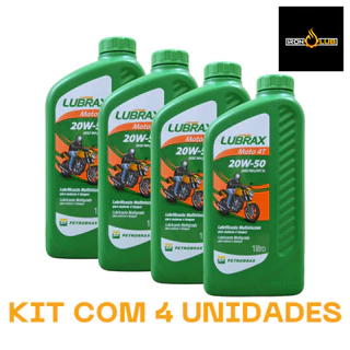 KIT 4 LITROS LUBRAX 20W50 4T MOTO MINERAL