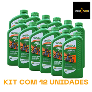 KIT 12 LITROS LUBRAX 20W50 4T MOTO MINERAL