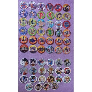 Tazos Spiners Dragon Ball Z e Spiners Liga da Justiça