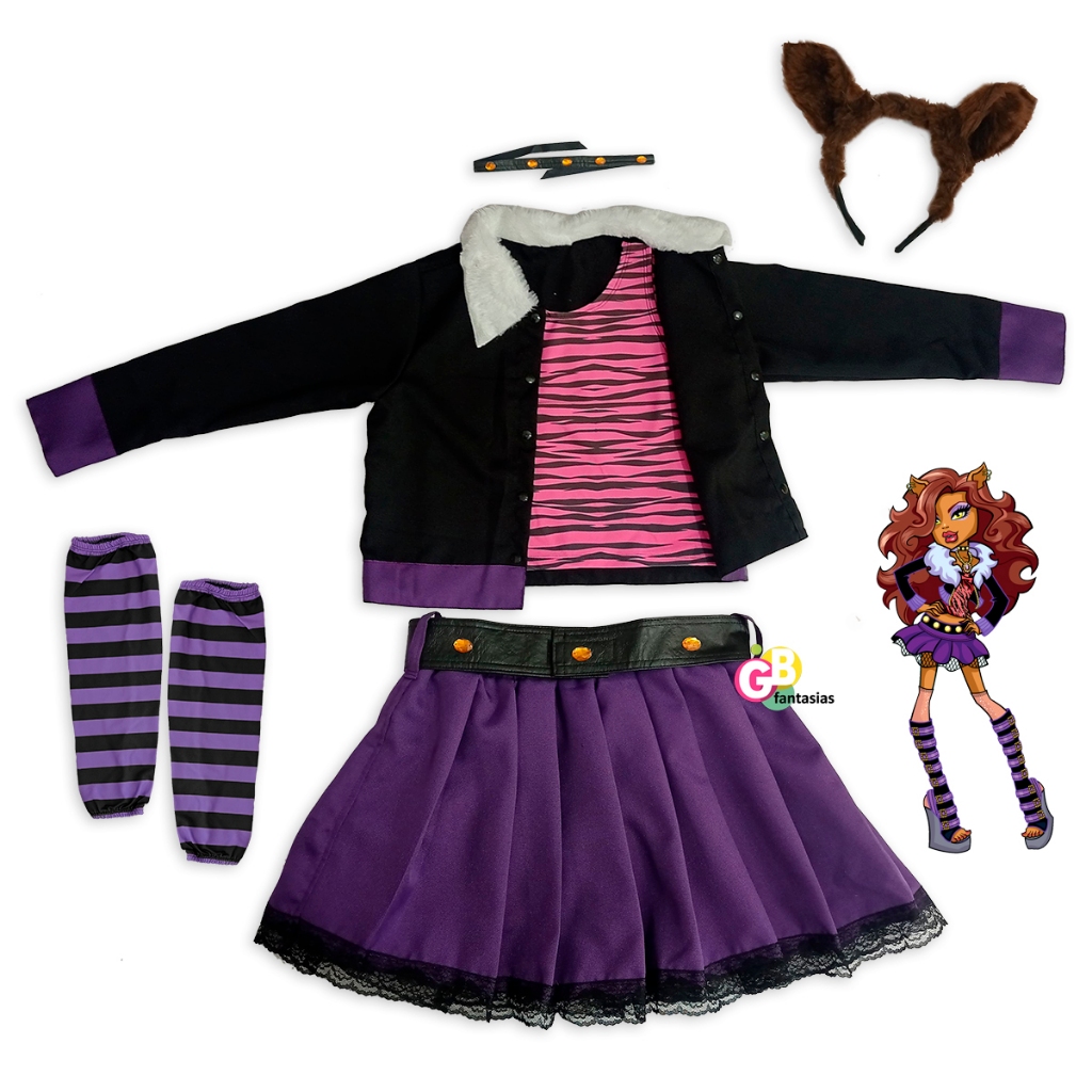 FANTASIA CLAWDEEN WOLF MONSTER HIGH INFANTIL/JUVENIL (1 a 14 ANOS)