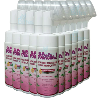 KIT 10 Mousses Micelar Q Bela Manuela Rosa Mosqueta Limpeza Facial
