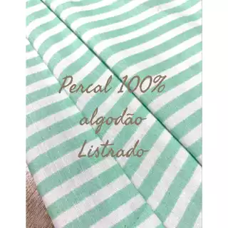 2 METROS PERCAL LISTRADO 100% ALGODÃO (2M X 2,20M)