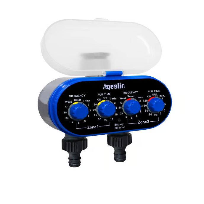 Temporizador Irrigação Jardim Horta Timer 2 Saidas Aqualin Duplo
