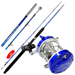 Carretilha Ct 300 Perfil Alto + Vara Ponta Roldana 40-80lbs