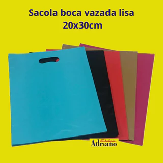 50 Sacolas 20x30cm boca vazada lisas