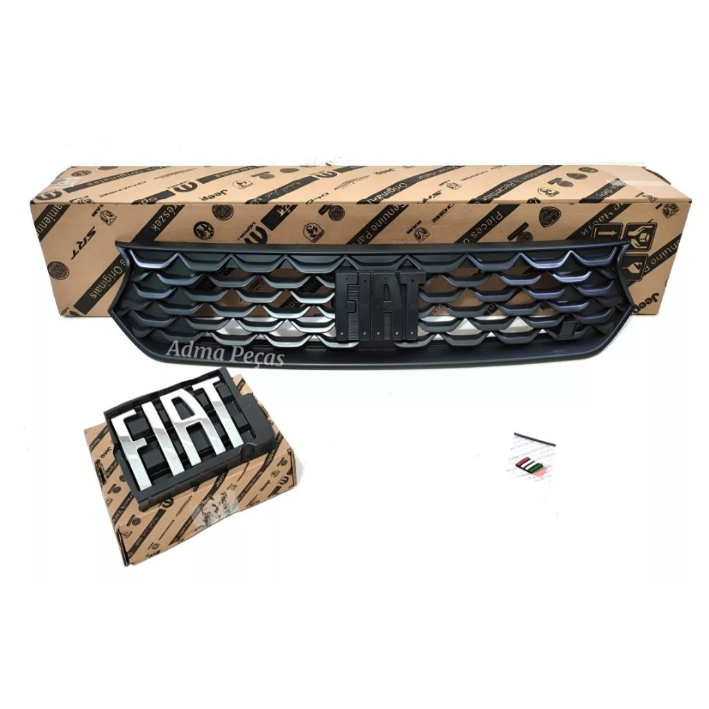 Grade Dianteira Central Fiat Argo Hgt 2021 2022 Com Emblema Original