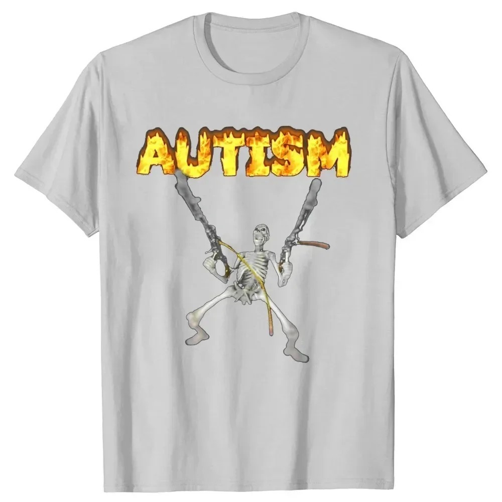 Camiseta Básica Unissex Autism Skeleton Fashion