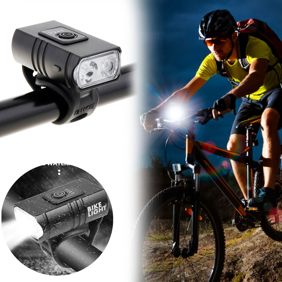 Lanterna Para Bicicleta Farol De Bike Luz Forte Led Duplo Com 6 Modos ...