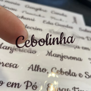 68 Etiquetas Adesivas Para Temperos e Condimentos O MAIS COMPLETO Adesivo Vinil Prova D'Água