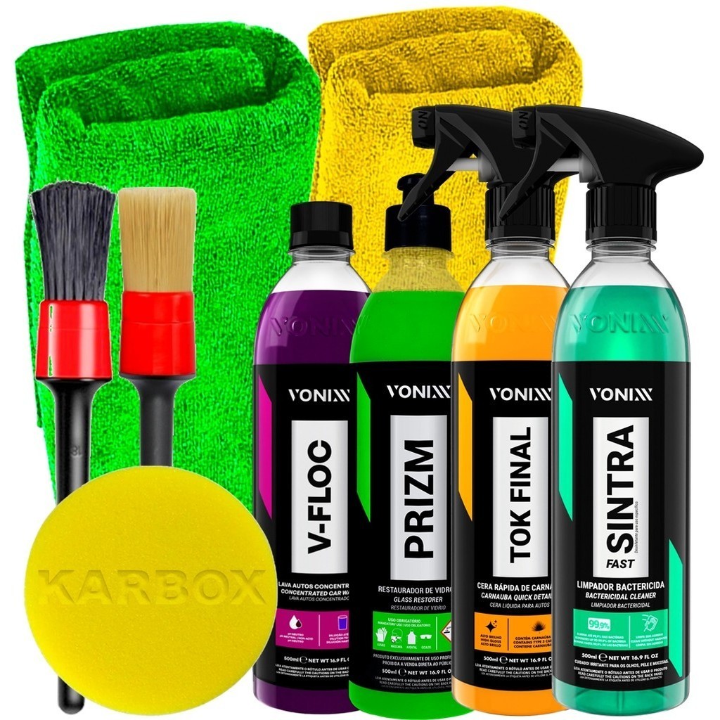 kIT Limpeza Lavagem Automotiva Vonixx Carro e Moto !