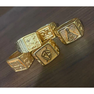 kit 4 dedeiras banhada a ouro 18k lisas personalizadas
