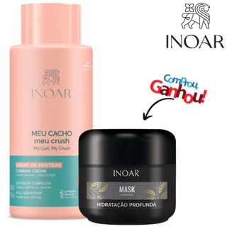 Inoar Meu Cacho Meu Crush Creme para Pentear 500ml + Máscara Mask (2PEÇAS)