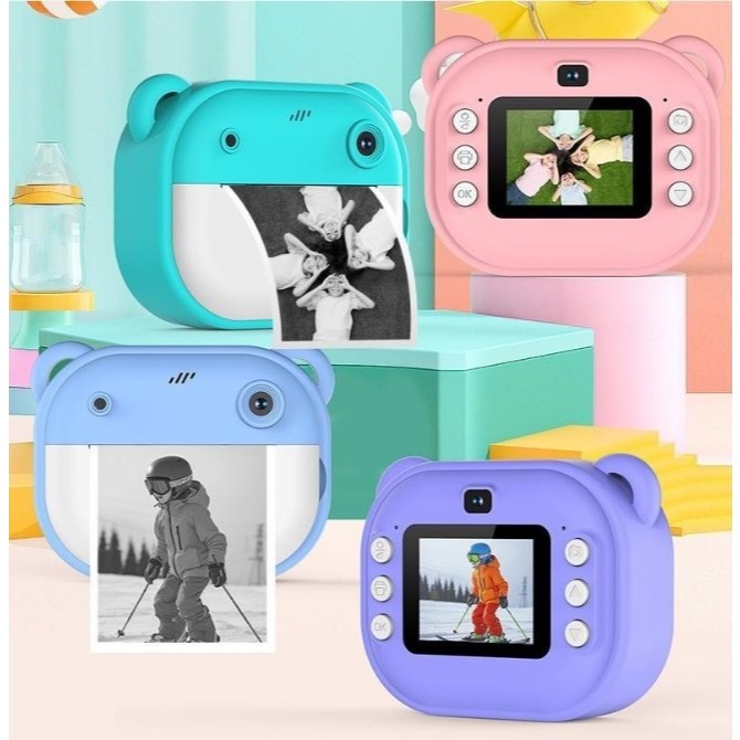 Câmera De Impressão Digitais Y600 24MP HD 1080P Vídeo Com 3 Rolos De Papel impressão 8123
