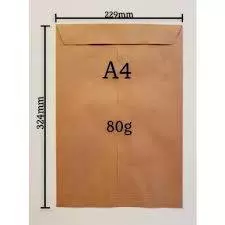 Envelope Para Documento Kraft 229x324mm Caixa com 100 unidades