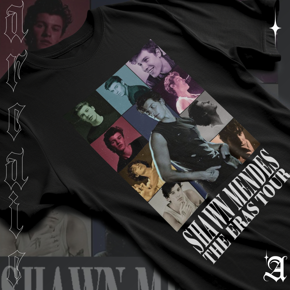 Camiseta Basica Algodao Shawn Mendes The Eras Tour Wonder Boy Unissex
