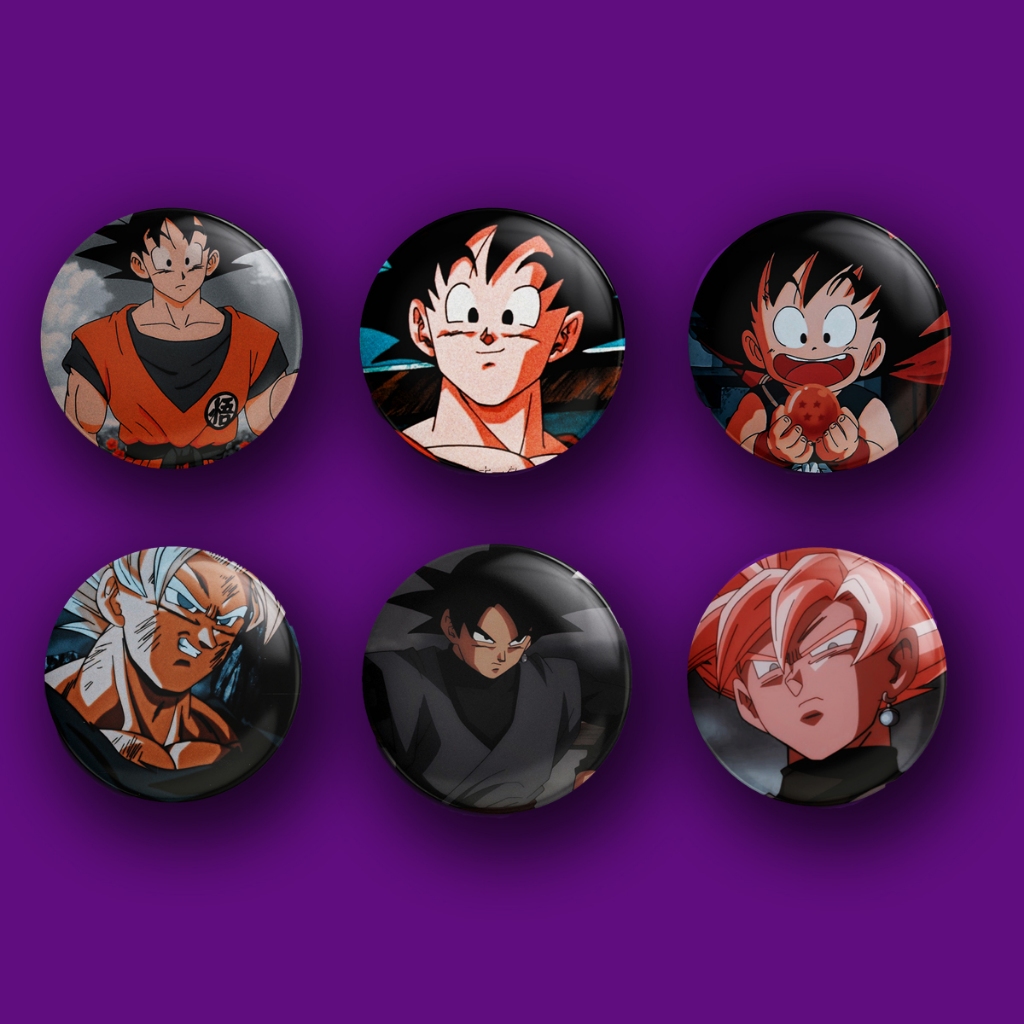 Dragon Ball Goku Bottons - 3,7cm | Shopee Brasil