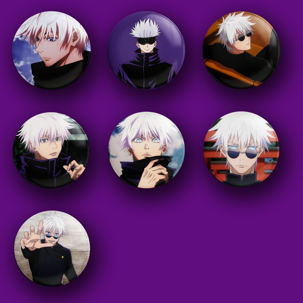 Jujutsu Kaisen Satoru Gojo Bottons - 3,7cm | Shopee Brasil