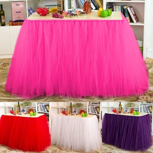 Rolo para Montar Saia de Mesa Tule Babado Decoração para Festas Casamentos - R82102