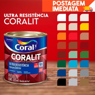Tinta Esmalte Coralit Ultra Resistente Brilhante Madeira e Metais Coral | 225ml