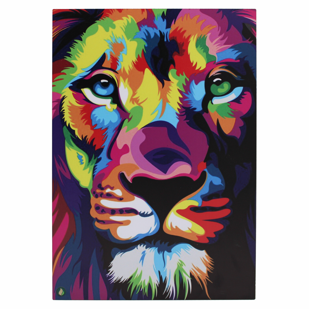 Quadro decoração Animais - pet - coloridos - mosaico - Decoração Moderna - escritório, sala - mdf