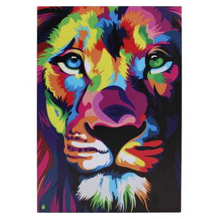 Quadro decoração Animais - pet - coloridos - mosaico - Decoração Moderna - escritório, sala - mdf