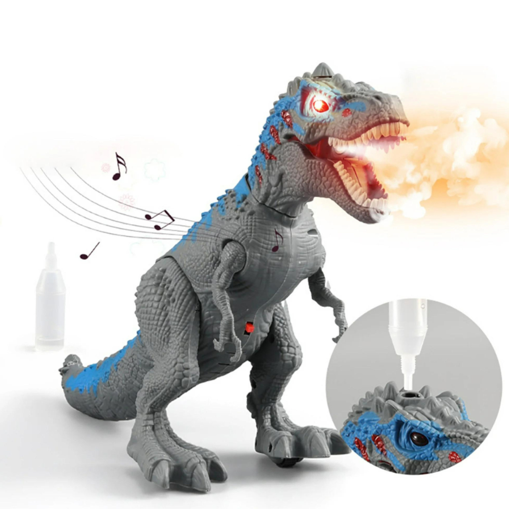 Rex Dinossauro Rex Anda Solta Fumaça Emite Som de Rugido e Luz - Corre ...