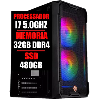 Pc Gamer Desktop Completo I7 10 Geração 5.0Ghz / 32gb Ram Ddr4 / Ssd 480Gb