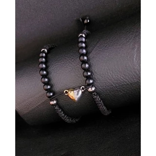 Pulseira Casal com coração Magnético 2 pulseiras metade coração - namorados, par de pulseiras da amizade