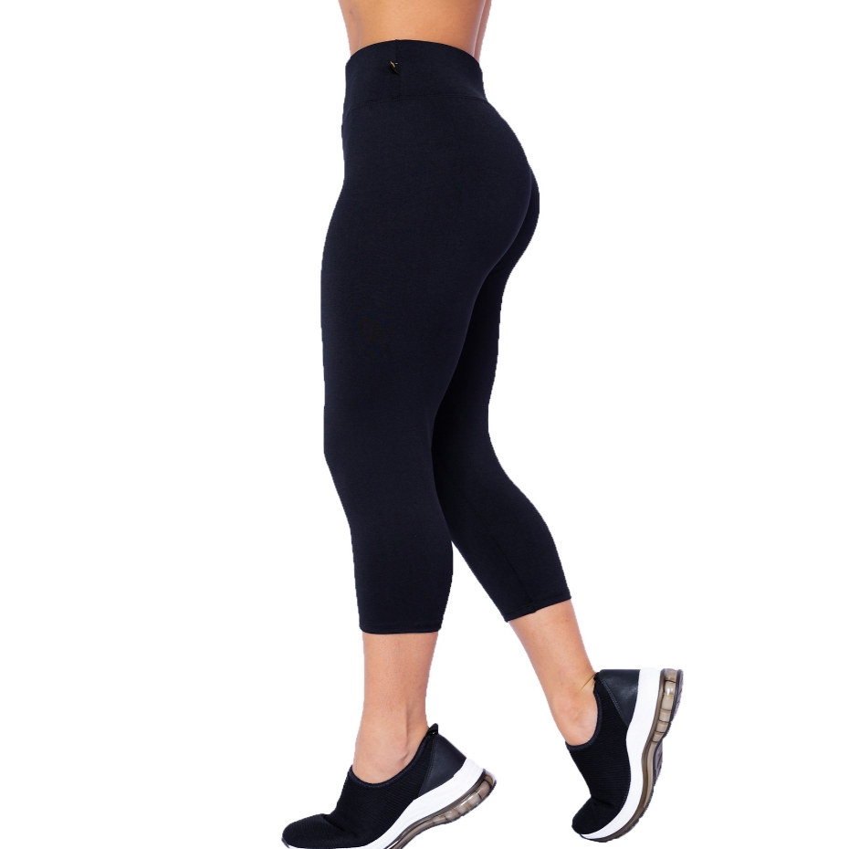 Calça Corsário basico Suplex Cintura Alta Academia Fitness