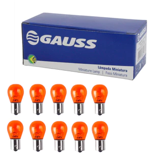 Kit 10 Lâmpadas Lanterna 1141 12V 21W 1 Polo- Âmbar