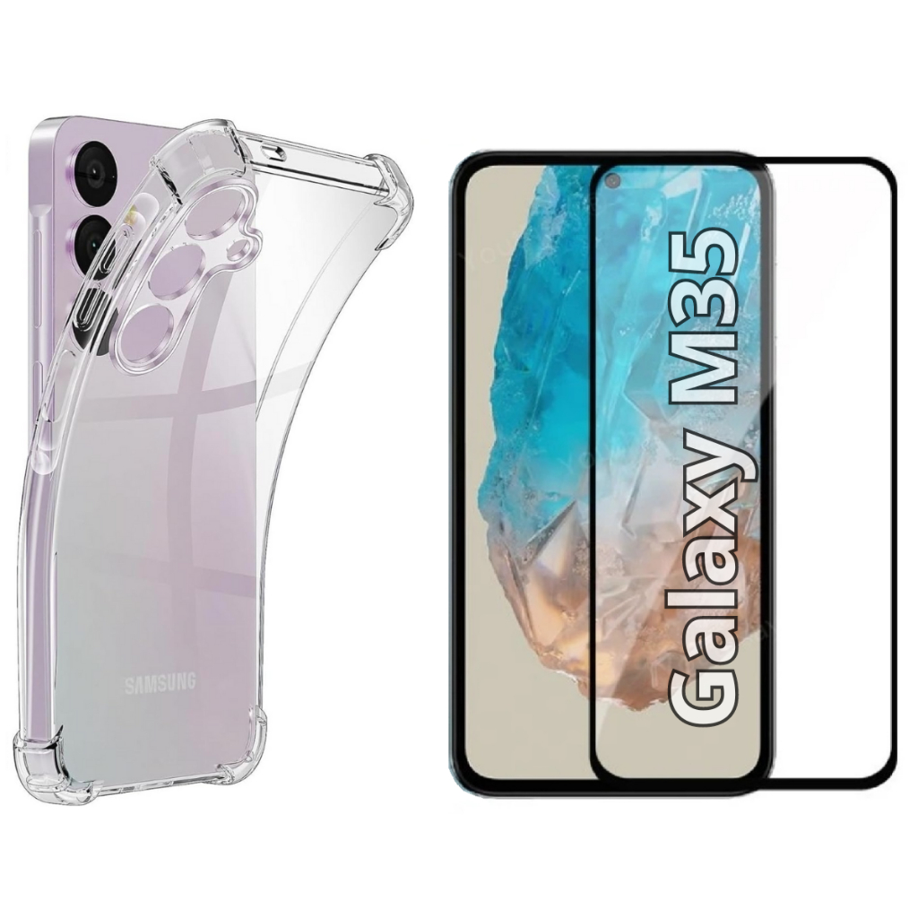 Capa Capinha Case + Película de Vidro 3D para Samsung Galaxy M35 6.6"